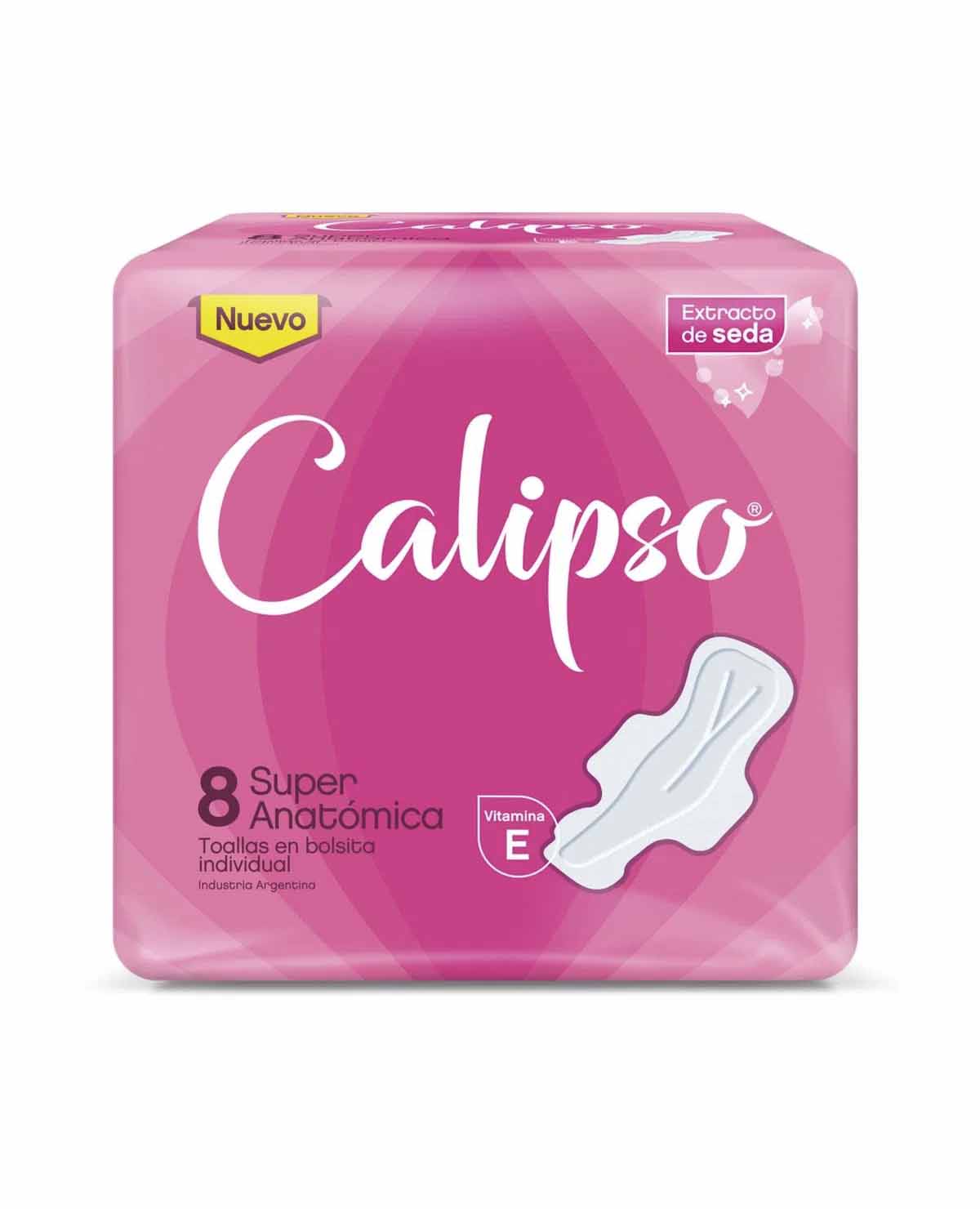 Toallitas Femeninas Calipso Super Anatomica x 8 Un